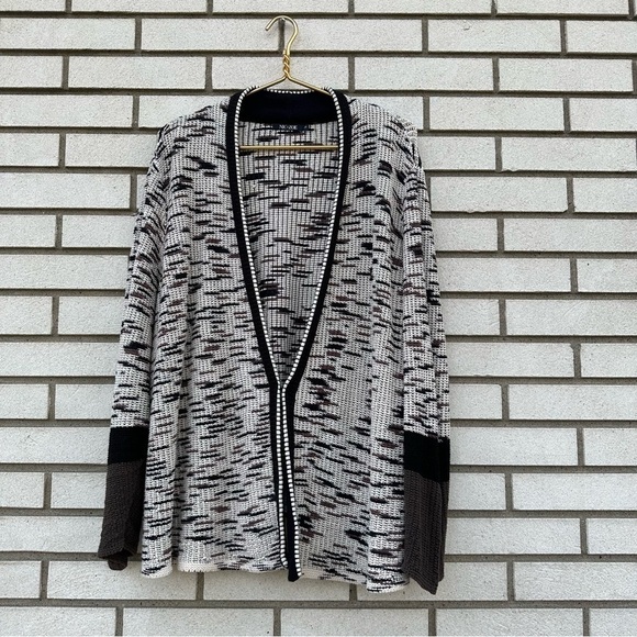 NIC+ZOE Perks Cardy Colorblock Knit Space Dye Cardigan - Picture 3 of 11